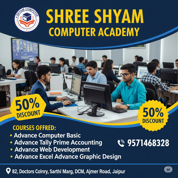 Cover photo of A Shri Shyam Computer Academy & tally institute classes